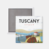 Toscane Italie voyage Magnet (Recto/Verso)