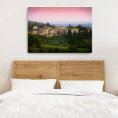 Toscane Italië Waterverf Effect Stretched Canvas