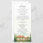 Toscane Italien Villa Aquarelle Programme de maria (Devant / Derrière)