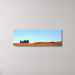 Toscane landschap met cypresse panorama canvas afdruk