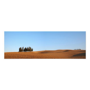 Toscane landschap met cypresse panorama-druk foto afdruk