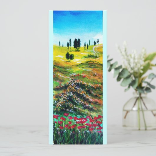 TOSCANE LANDSCHAP MET KLAPROZEN KAART (Staand voorkant)