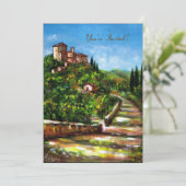 TOSCANE LANDSCHAP, rode groene gele gouden vonken Kaart (Staand voorkant)