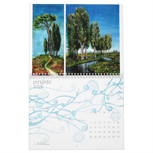 TOSCANE LANDSCHAPPEN COLLECTIE 2017 KALENDER (Jan 2026)