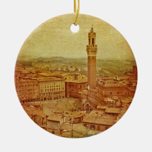  Toscane, middeleeuwse Siena Keramisch Ornament (Voorkant)