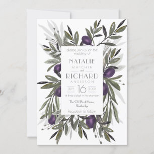 Toscane Oliving Wedding Invite Kaart