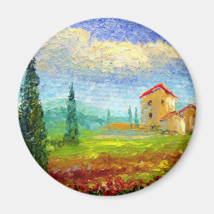 Toscane papavers magneet