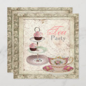 Toscane Pays Fête des mariées Tea Party Invitation (Devant / Derrière)