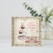 Toscane Pays Fête des mariées Tea Party Invitation (Debout devant)