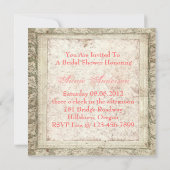 Toscane Pays Fête des mariées Tea Party Invitation (Dos)