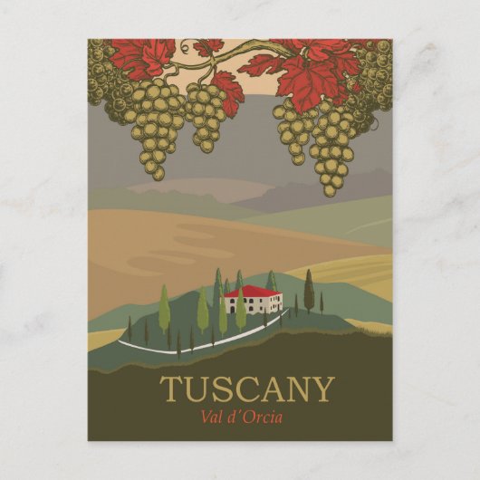 Toscane, regio Val d'Orcia, Italië, reizen Briefkaart (Voorkant)