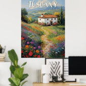 Toscane Reisposter -  Italië Scene Poster (Thuiskantoor)