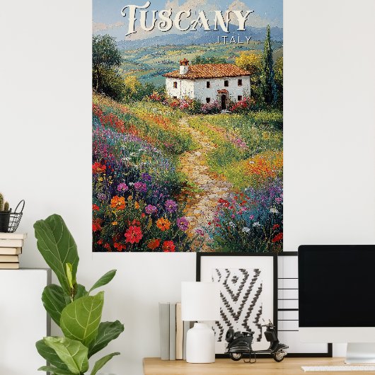 Toscane Reisposter -  Italië Scene Poster (Thuiskantoor)