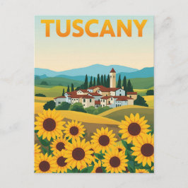  Toscane Reisposter - Zonnebloemenveld Briefkaart