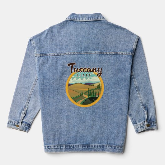 Toscane reizen logo denim jacket (Achterkant)