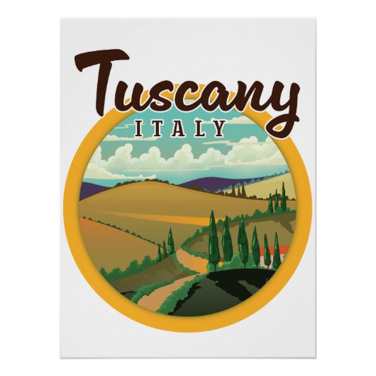 Toscane reizen logo perfect poster (Voorkant)