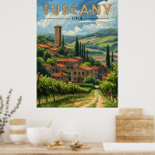 Toscane Reizen Poster (Keuken)