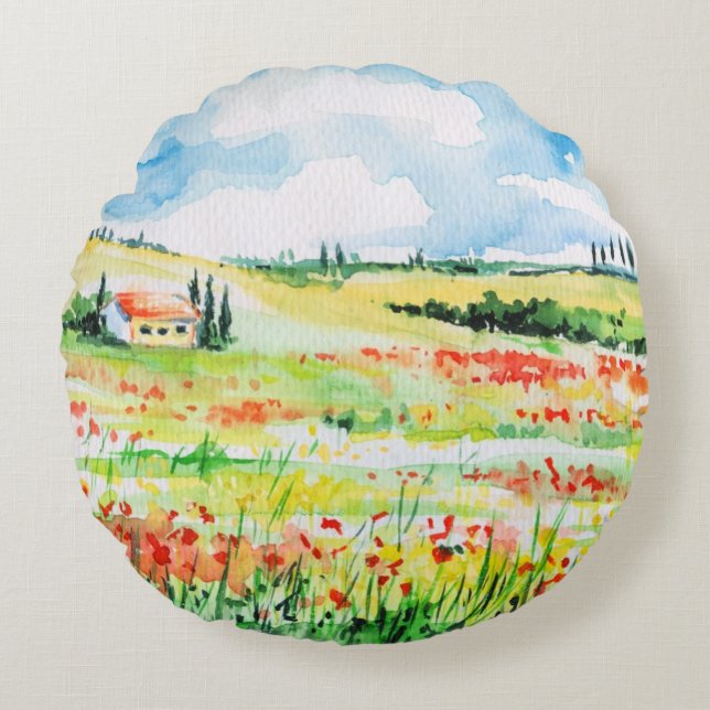 Toscane Rond Kussen (Voorkant)