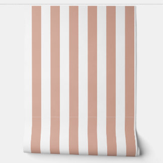 Toscane roze en witte gestreepte behang