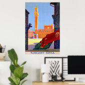 Toscane ~ Siena ~ Italiaans reizen Poster (Thuiskantoor)