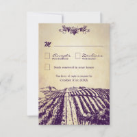 Toscane Vintage Vignoble Mariage Cartes RSVP