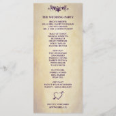 Toscane Vintage Vignoble Programmes de mariage (Dos)