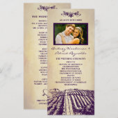 Toscane Vintage Vignoble Programmes de mariage (Devant / Derrière)