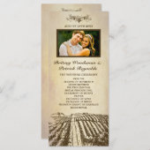Toscane Vintage Vignoble Programmes de mariage (Devant / Derrière)