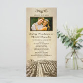 Toscane Vintage Vignoble Programmes de mariage (Debout devant)
