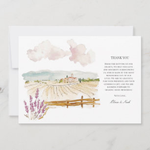 Toscane Waterverf Italiaans Bedankt Card