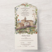 Toscane Waterverf Italië Bestemmingsweddenschap All In One Uitnodiging (Binnen)