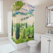 Toscane waterverf schilderij #1 douchegordijn (In situ)