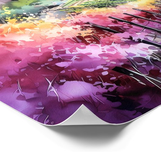 Toscane Winery Waterverf Kunst Poster (Hoek)