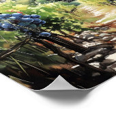 Toscane Winery Waterverf Kunst Poster (Hoek)