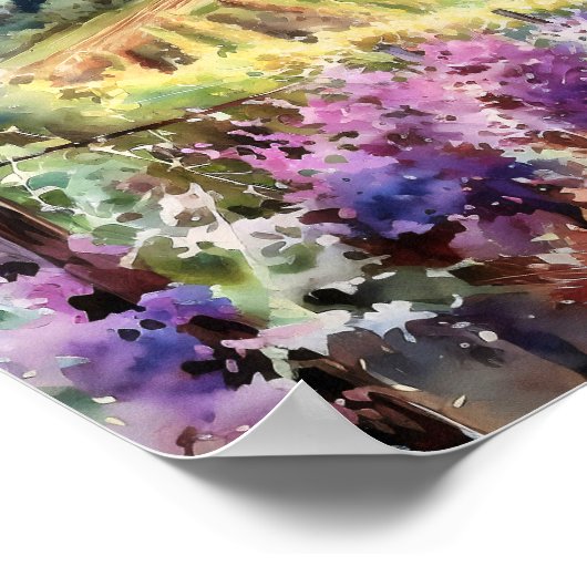 Toscane Winery Waterverf Kunst Poster (Hoek)