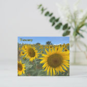 Toscane Zonnebloemen briefkaart (Staand voorkant)