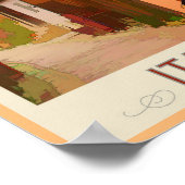 Toscany Italië Abstract en kleurrijk reizen Poster (Hoek)