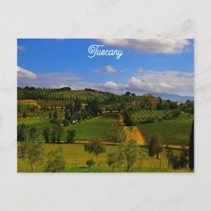 Toscany Italië Italiaanse vineyard reisfoto Briefkaart