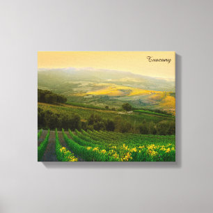 Toscany Italië Italiaanse wijnwerf foto Canvas Afdruk
