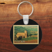 Toscany Italy Vintage Travel Sleutelhanger (Voorkant)
