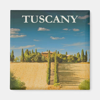 Toscany Travel Poster Magnet Magneet