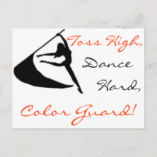 Toss High, Dance Hard, Color Guard Briefkaart