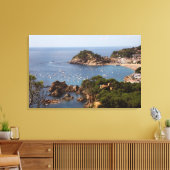 TOSSA DE MAR Plaats in de Costa Brava. Canvas Afdruk (Insitu (Woonkamer))