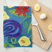 Tossed Flowers theedoek (Quarter Fold)