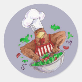Tossing Salad Ronde Sticker