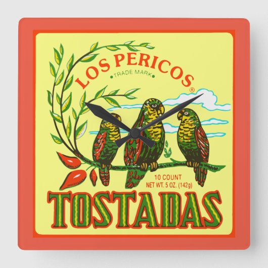 TOSTADAS VIERKANTE KLOK (Voorkant)