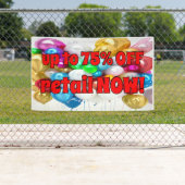 Tot 75% van de retail nu! Verkoopbevordering Spandoek (Insitu)