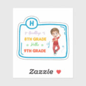 Tot 8 graden hallo 9 graden sticker (Vel)