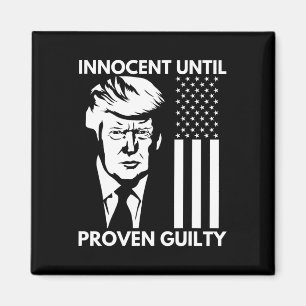 Tot bewezen schuld Trump Mugshot 2024 USA Flag Te Magneet
