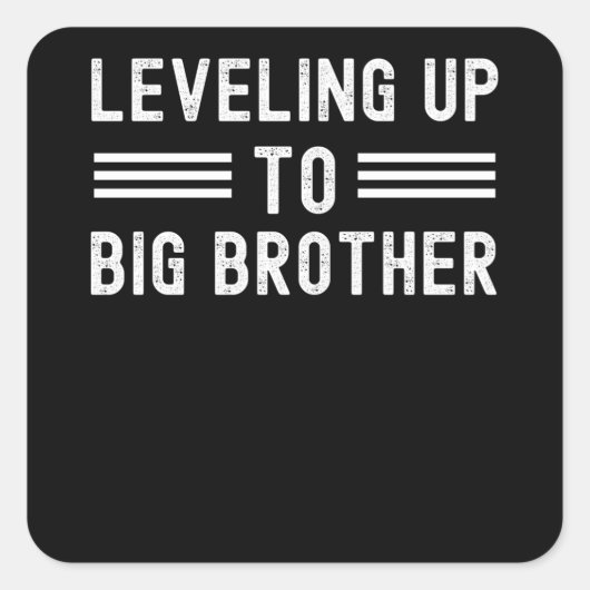 Tot Big Brother New Sibling Vierkante Sticker (Voorkant)